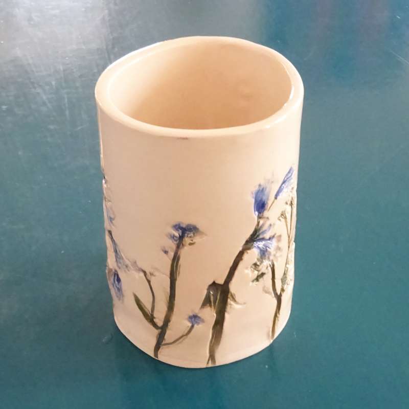 Small Vase with Cow Parsley and Bluebells